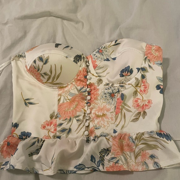 BRAND NEW Revolve floral peplum top. Purchased on Revolve. - Picture 4 of 4